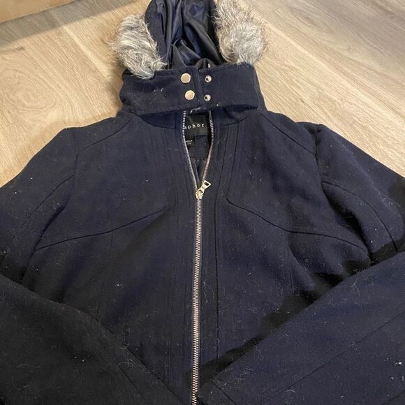 metaphor, navy blue winter jacket, medium - Picture 5 of 9